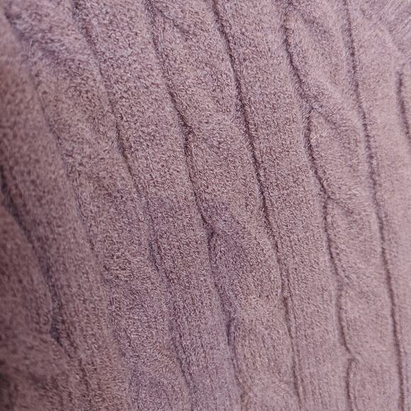 Love Tree Size Medium M Brown White Trim Cropped Sweater y2k Style Big Buttons - Picture 5 of 9